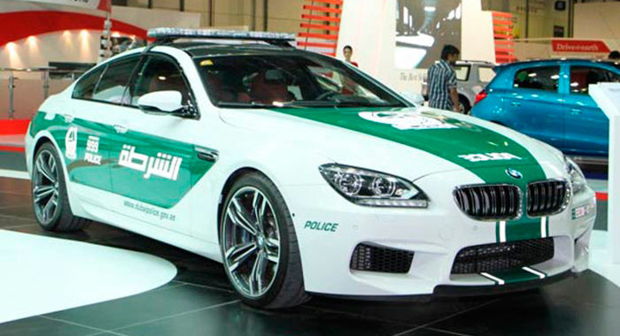 Coche de policía BMW M6 Gran Coupe