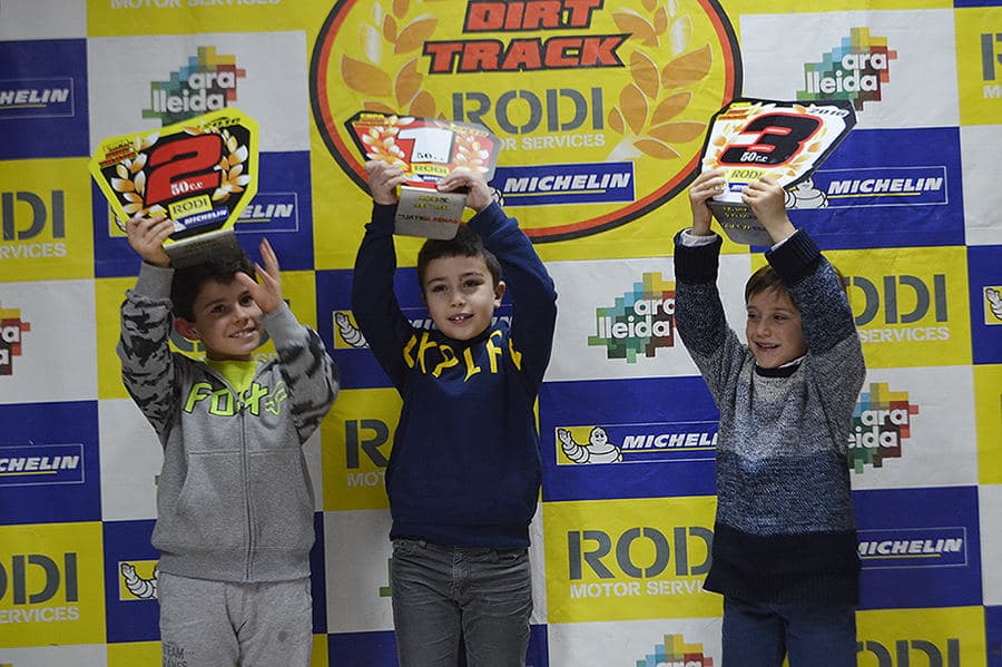 Ganadores categoría alevines 50 Copa Rodi Dirt Track 2016