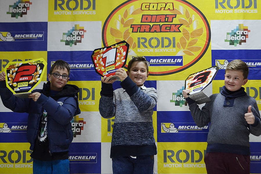 Guanyadors categoria alevines Copa Rodi Dirt Track 2016 