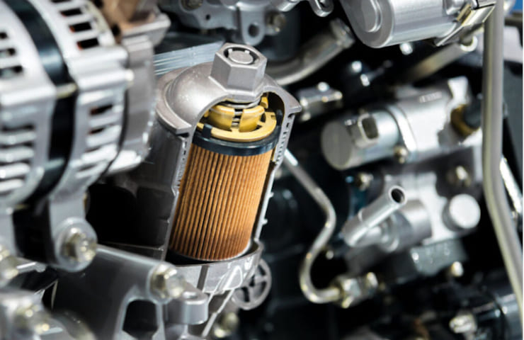 filtro de combustible de un coche