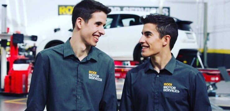 Àlex y Marc Márquez, embajadores de Rodi Motor Services