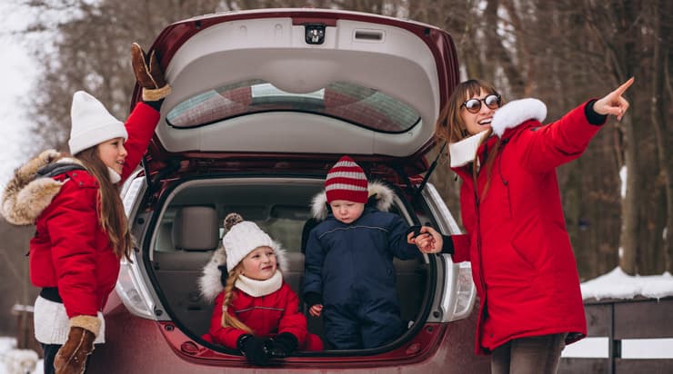 coche navidad niños