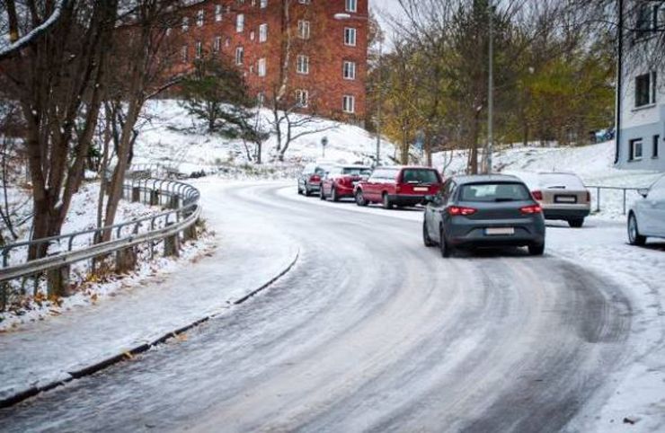 coche circular hielo