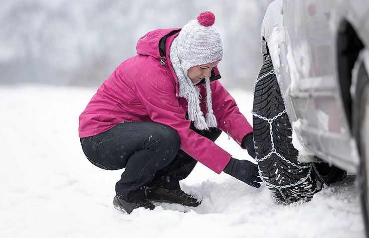 cadenas nieve coche invierno