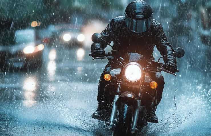 Conducir tu moto bajo la lluvia: consejos prácticos